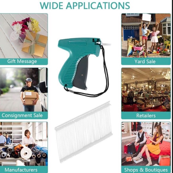 🧡Clothing Tagging Kit with 6 Needles Barbs & Will Plastic Tags - Picture 3 of 9